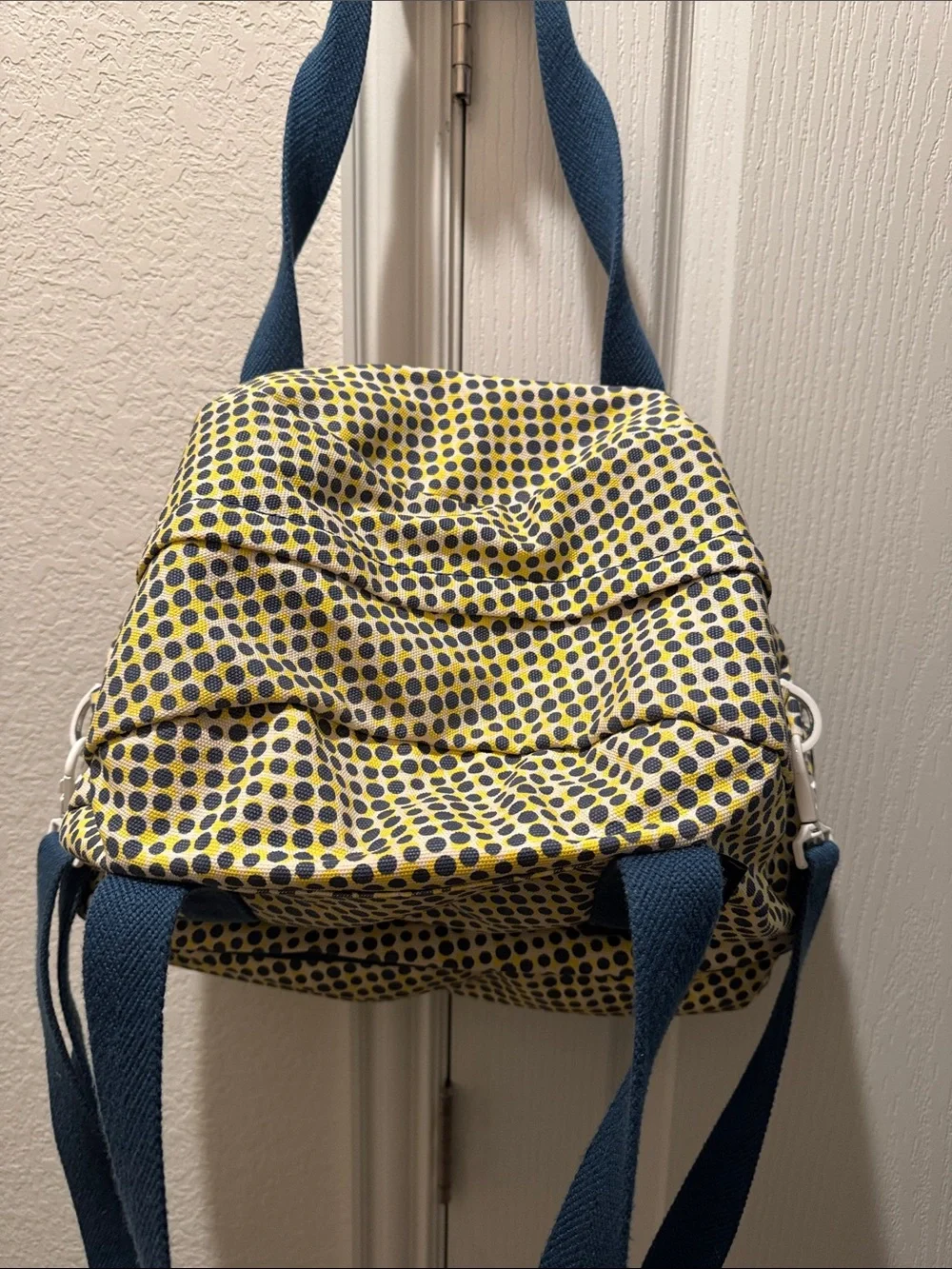 kate spade SATURDAY (2013-15) Yellow & Navy Polka Dot Travel Bag